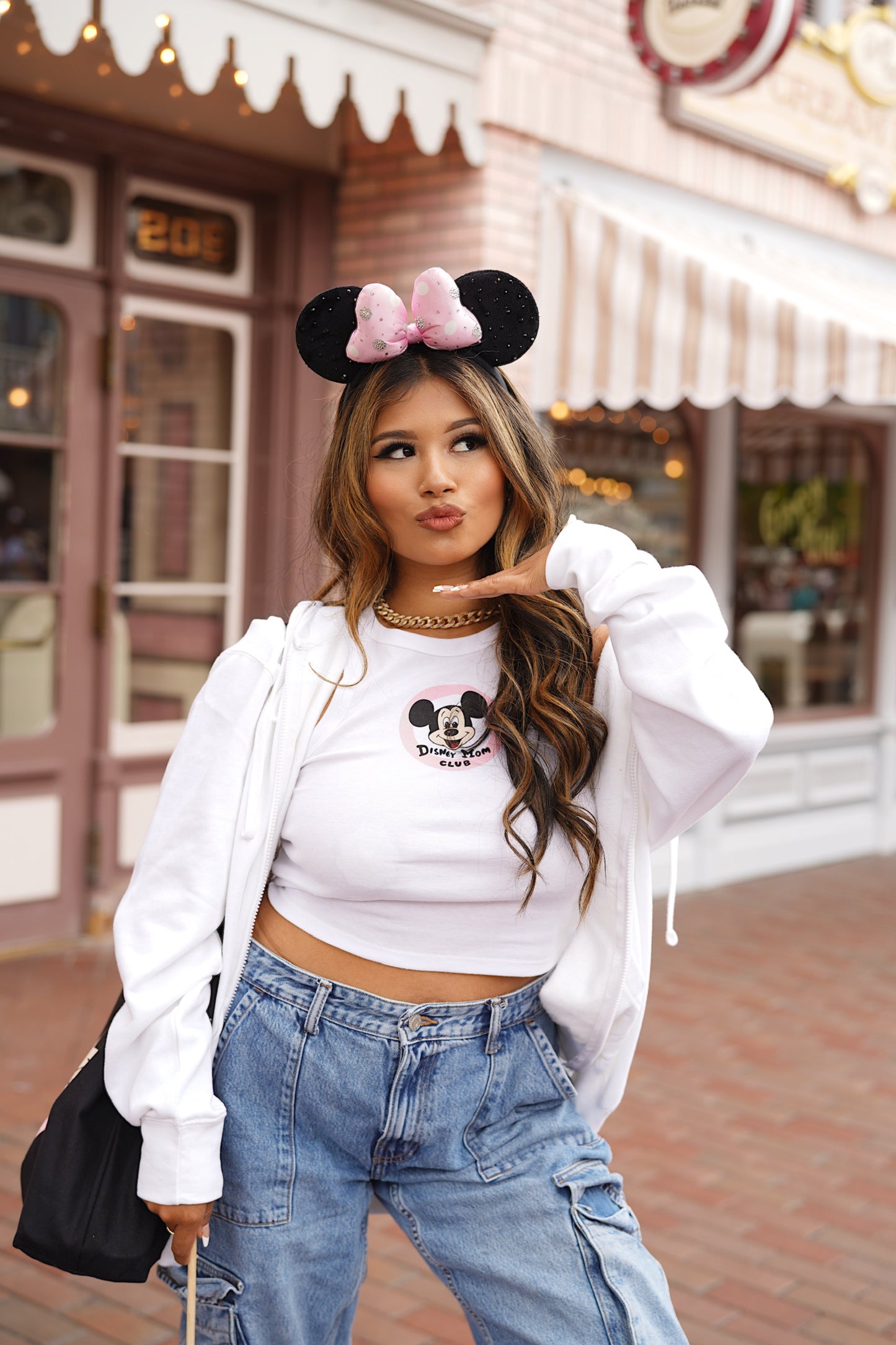 Kristin Zip up sweater Disney Mom Club