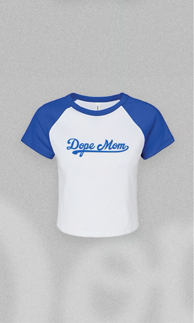 Dope Mom Baseball baby tee