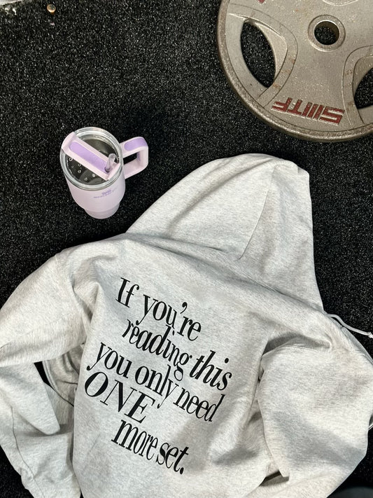 IF YOUR’E READING THIS ZIPPER HOODIE ASH GREY