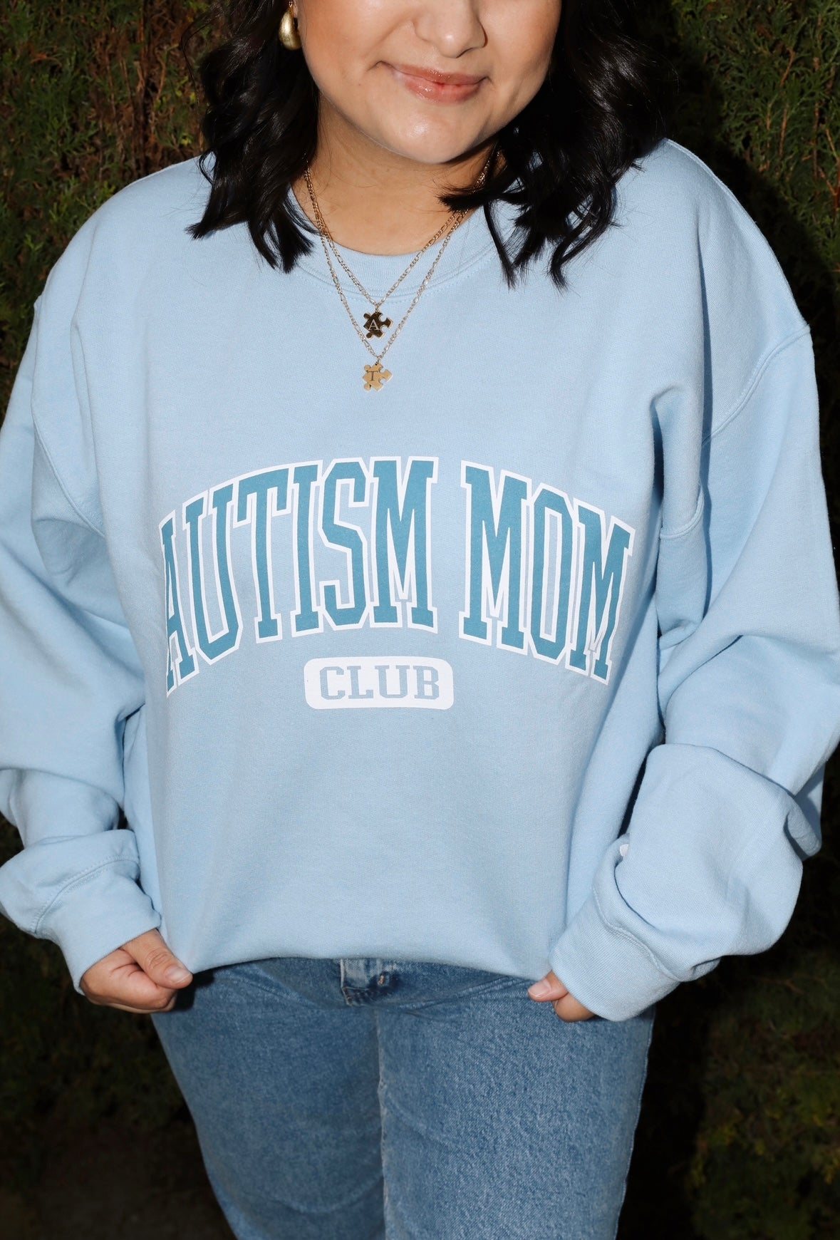 AUTISM MOM BLUE CREWNECK