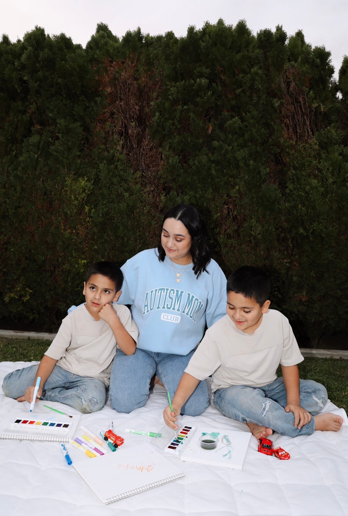 AUTISM MOM BLUE CREWNECK